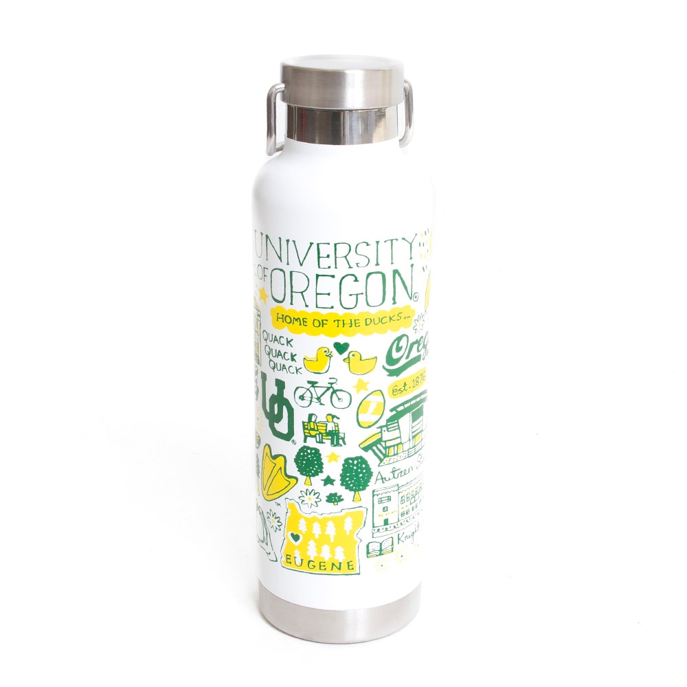 Ducks Spirit, Neil, White, Water Bottles, Metal, Home & Auto, Double-walled, Stainless Steel, Julia Gash design, 588710